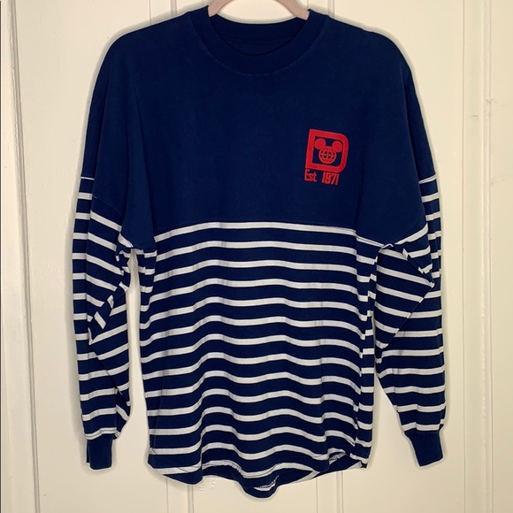 Disney Parks Spellout Stripe Retro Tee - Picture 2 of 7